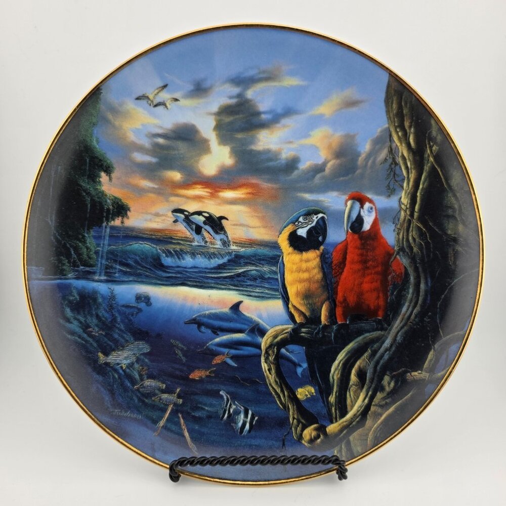 The Danbury Mint Limited Edition Paradise by Jim‎ Warran Collector Plate
